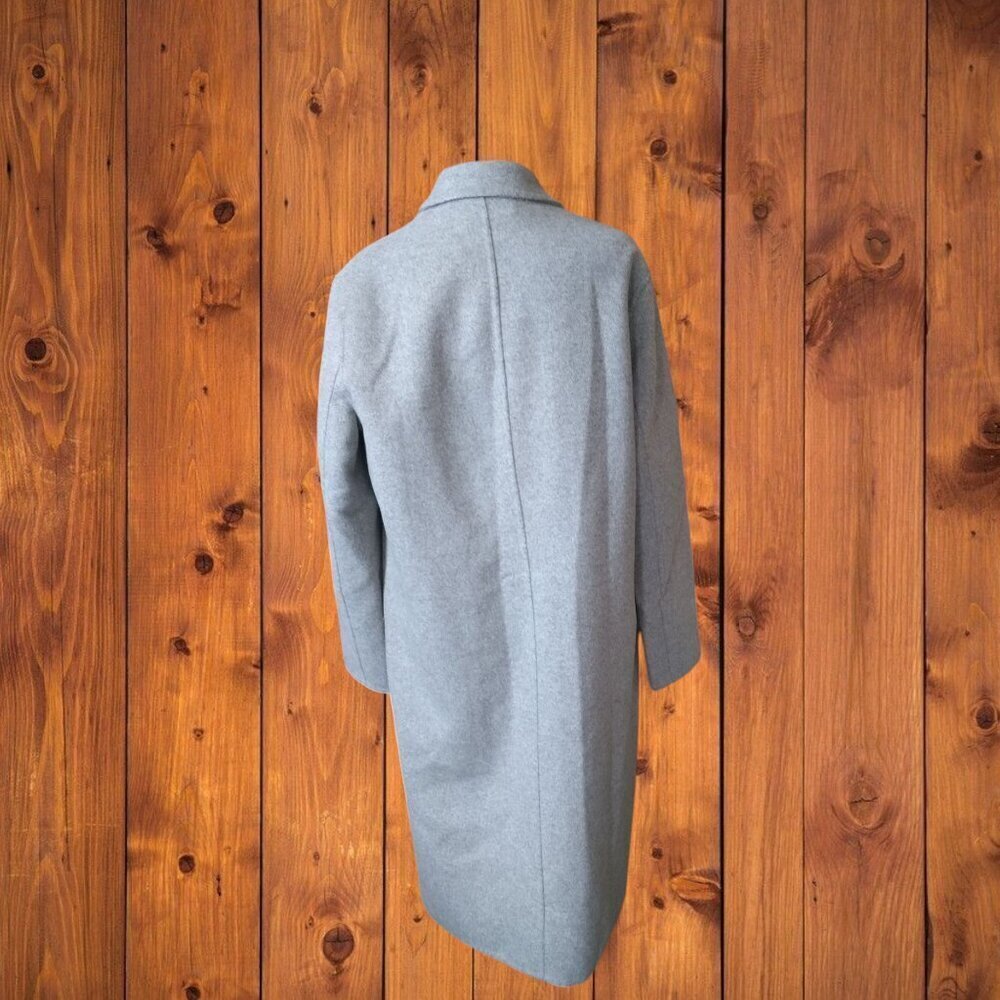 Topshop Women's Size 8 Gray 3 Button Front Wool Blend Neutral Coat READ - Picture 6 of 6
